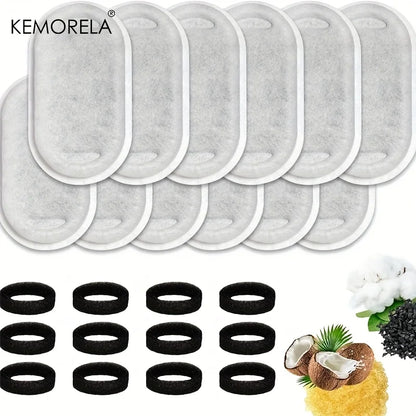 12/15PCS Cat Water Fountain Activated Carbon Sponge Filters for Stainless Steel Water Dispenser Pet Healthy Water Care Accessory