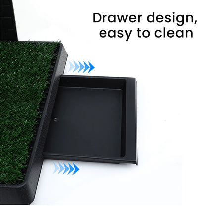 Indoor Outdoor Washable Dog Potty Grass with Tray Resuable Potty Pet Loo Washable Reusable Pee Pad for Puppy Potty Training