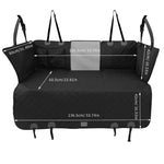 Waterproof Back Seat Extender Dog Car Seat Cover for Back Seat Bed with Mesh Window Storage Pocket Supports 220lbs Dog Hammock - shimendi