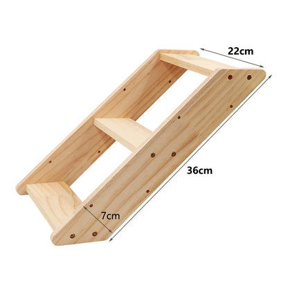 Cat Wall Hiding House Hammock Climbing Shelves Moon Perches Bed Ladder Solid Wood Steps For Activity Indoor Cats Wall Furniture