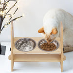 Height Adjustable Elevated Dog Bowls Tall Raised Feeder Stand Dog Food Water Bowl Feeder Station for Large Medium Small Dogs - shimendi