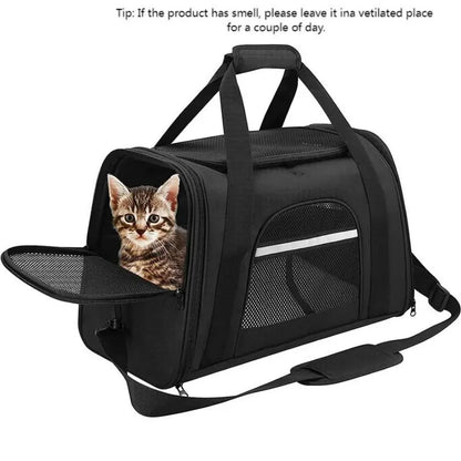 Pet Carrier Bag Airline Approved Up for Cats and Dogs Up to 20LBs, Soft Cat Carrier Dog Carrier Travel Kitten Carrier with Mat