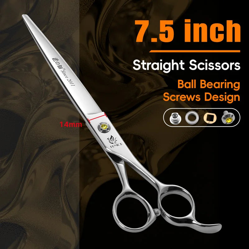 Fenice High-grade JP440C Alloy Steel 7.0/7.5 inch Pet Grooming Scissors Dog Hair Cutting Shears Tool for Pet Groomer Beautician