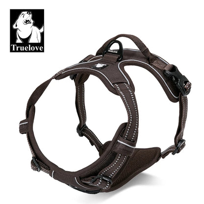 Truelove Pet harness Fashionable Nylon Durable Dog Harness Reflective Breathable Padded Training Vest Luxury Pet Accessories