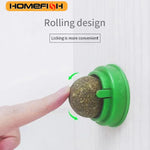 Natural Catnip Cat Wall Stick-on Ball Toy Scratchers Treats Healthy Natural Removes Balls to Promote Digestion Cat Grass Snack - shimendi