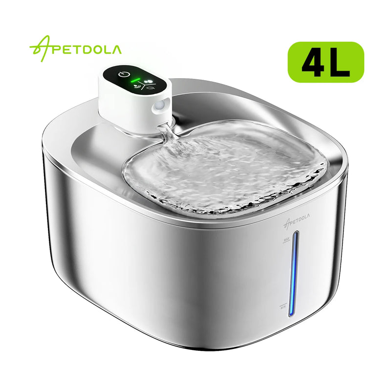 APETDOLA 4L Wireless Cat Water Fountain Auto Sensor Drinking Fountain For Cats Dog Drinker Pet Water Dispenser Accessories - shimendi