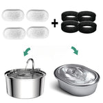 Replacement Filters For Cat Dog Water Fountain Stainless Steel Dispenser Feeders Pet Fountain Activated Carbon Replaced Filter - shimendi