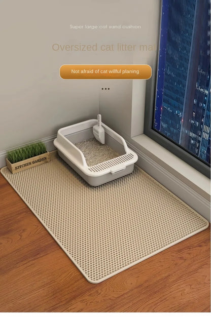 Cat Litter Mat Pet Toilet Non Slip Pet Litter Box Filter Mat Double Layer Wear Resistant Waterproof Cat Litter Mat Pet Supplies