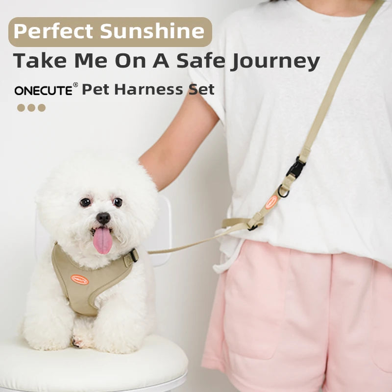 ONECUTE Handsfree Pet Dog Puppy  Harness  with Adjustable Traction Rope  Cat Breathable and Not Tight shimendi Sécurité et Confort pour Chien chat| Shimendi