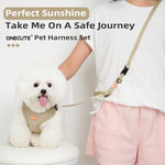 ONECUTE Handsfree Pet Dog Puppy  Harness  with Adjustable Traction Rope  Cat Breathable and Not Tight - shimendi