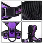 Adjustable Nylon Dog Harness Vest Reflective Soft Breathable No Pull Dog Harness Pet Harness Leash For Small Medium Large Dogs - shimendi