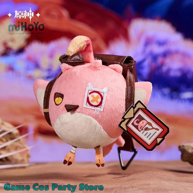 [Genuine] Game Genshin Impact Cosplay Diy Accessories Cacucu Pink Plush Sound Pendant Ifa Keychain Mini Storage Bag Xmas Gifts shimendi Sécurité et Confort pour Chien chat| Shimendi