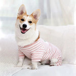 Cotton Dog Pajamas Stripe Classic Pet Jumpsuit Winter Dog Clothes For Small Dog Puppy Cat Costume Chihuahua Yorkie Poodle Outfit - shimendi
