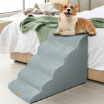 Dog Ramp Step Stairs 5 Steps Pet Stairs for High Beds and Sofa High-Density Sponge Foam Dog Steps with Removable Washable Cover shimendi Sécurité et Confort pour Chien chat| Shimendi