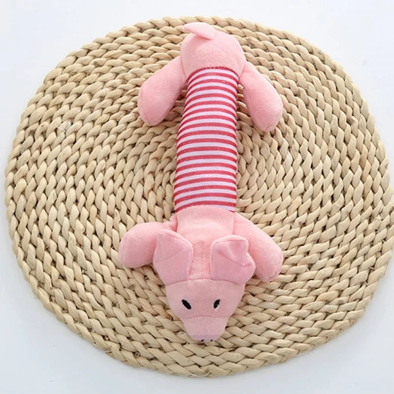 Molar Dog Toy Plush Supplies Fit For All Puppy Pet Squeak Chew Toy Funny Durable Chew Elephant Duck Pig Toy Pets Supplies Molar