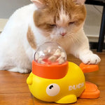 Little yellow duck pet leaking device pet interactive toys educational training device pet feeding device puppy leaking toys - shimendi