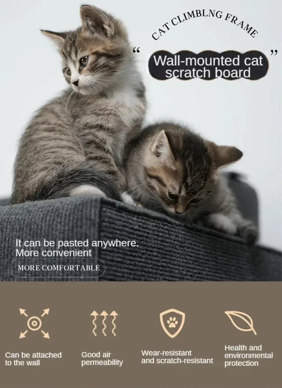 Cat Scratch Protector with Selfadhesive Freeform Cutting Carpet Mat Cat Scratch Protection Furniture Pet Training Sofa Protector