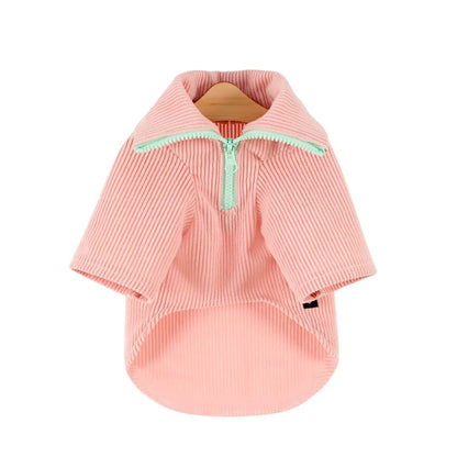Pet Two-legged Zipper Shirt Small And Medium-sized Dog Autumn Winter Warm Windproof Fashion Costumes Puppy Cotton Clothes