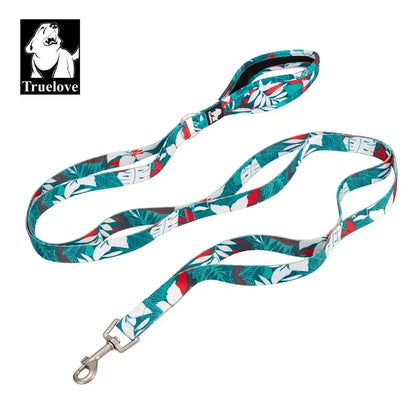 Truelove Floral Pet Leash Neoprene Padded Handle Extra Traffic Control Dog and Cat Strong Enough and Easy to Use Travel TLL3112