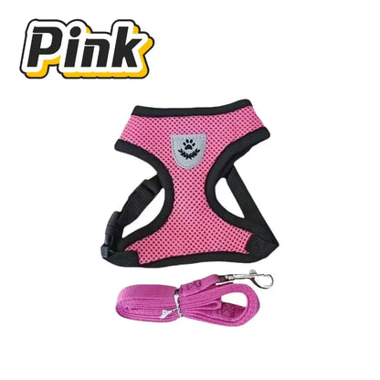 Cat Harness Vest Walking Lead Leash for Puppy Dogs Collar Polyester Adjustable Mesh Dog Harness for Small Medium Pet Accessories