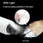 Electric Dog Nail Clippers for Dog Nail Grinders Rechargeable USB Charging LED Light Pet Quiet Cat Paws Nail Grooming Supplies - shimendi