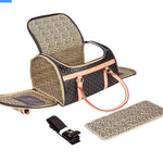 Multifunctional Leather Pet Carrier Bag Luxury Small Dog Carrier Bags Pets Acessorios Cat Carrier Transporte Perro Pet Items shimendi Sécurité et Confort pour Chien chat| Shimendi