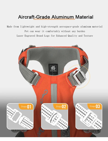 TRUELOVE Escape-proof Harness with Zippered Pocket Tactical Dog Vest Harness and Easy Control Training Military Backpack YH1811