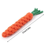 1Pcs Carrot Dog Bite Rope Pet Dog Toys Safe Durable Braided Bite Dog Chew Toys Resistant Puppy Molar Cleaning Teeth Cotton Rope shimendi Sécurité et Confort pour Chien chat| Shimendi