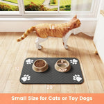 S（little kitten ）、M、L bsorbent Pet Feeding Mat, Waterproof Placemat for Dog & Cat Food & Water Bowls, Quick-Dry Rubber Backing - shimendi
