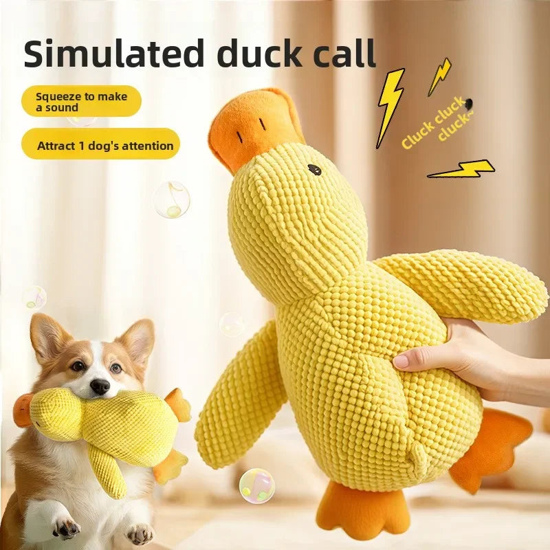1/3PCS Things For Dogs Dogs Accessories Dog Supplies Calming Duck Squeaky Plush Toy Luxury Sleep Aid Durable Puppy Companion Pet