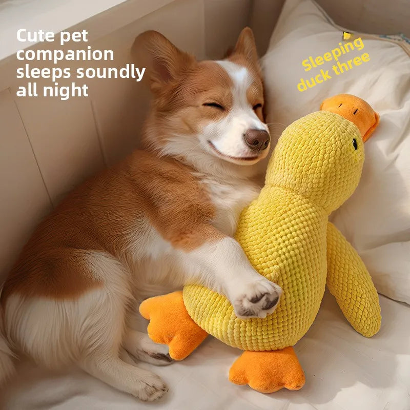 1/3PCS Things For Dogs Dogs Accessories Dog Supplies Calming Duck Squeaky Plush Toy Luxury Sleep Aid Durable Puppy Companion Pet
