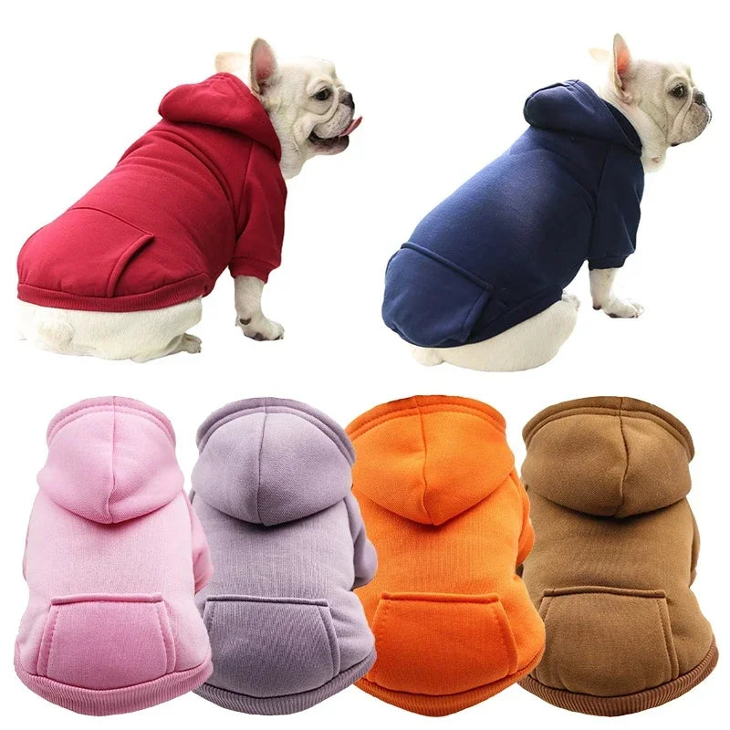 Winter Pet Dog Clothes Hoodies Warm Sweater with Pockets Coat Outfit Puppy Jacket Cotton Pet Costume Chihuahua Sweatshirt Perro shimendi Sécurité et Confort pour Chien chat| Shimendi