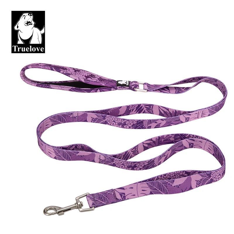 Truelove Floral Pet Leash Neoprene Padded Handle Extra Traffic Control Dog and Cat Strong Enough and Easy to Use Travel TLL3112