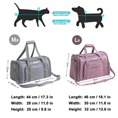 Truelove Nylon Oxford Large Space Comfortable Travel Foldable Hook Pet Carrier Bag Portable Puppy Cat Carrier Backpack TLX4971