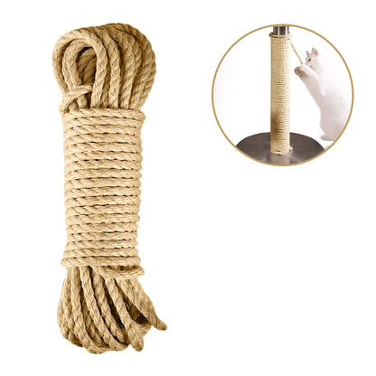 Natural Sisal Rope for Cat Tree DIY Scratching Post Toy Climbing Frame Replacement Kitten Claw Scratch Furniture Handmade Ropes