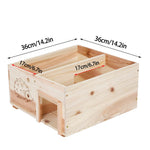 Wooden Hedgehog House Small Animal Shelter Hideout Predator Proof Hedgehog Hibernation Shelter Habitat Nest Box with Roofing shimendi Sécurité et Confort pour Chien chat| Shimendi
