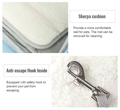 Truelove Nylon Oxford Large Space Comfortable Travel Foldable Hook Pet Carrier Bag Portable Puppy Cat Carrier Backpack TLX4971