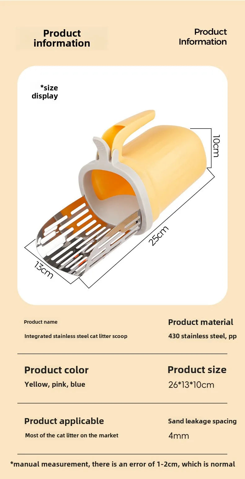 New Cat Litter Shovel Scoop with Refill Bag for Pet Filter Clean Toilet Garbage Picker Cat Supplies Cat Litter Box Self Cleaning