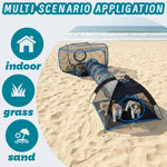 3-in-1 Portable Mesh Pet Fence Playhouse Multi-Animal Cage with Tunnel Indoor Outdoor Easy Setup for Cats And Small Animals shimendi Sécurité et Confort pour Chien chat| Shimendi