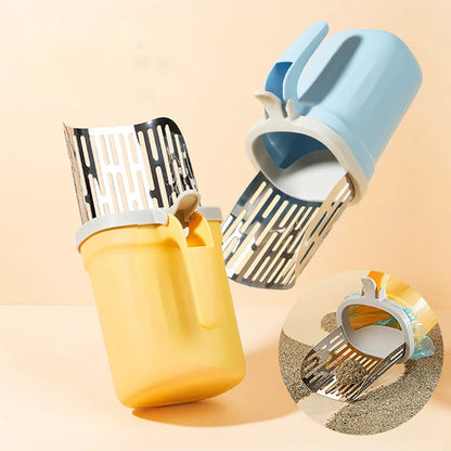 New Cat Litter Shovel Scoop with Refill Bag for Pet Filter Clean Toilet Garbage Picker Cat Supplies Cat Litter Box Self Cleaning