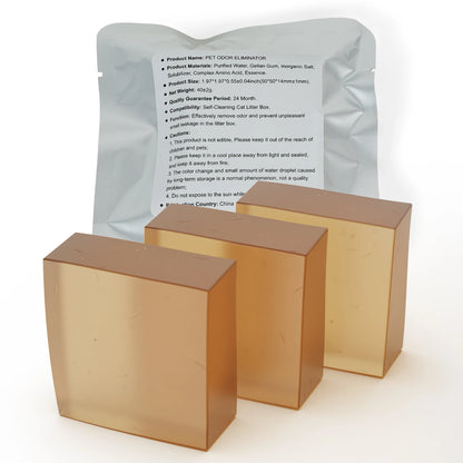 N50 Cat Litter Deodorizer Blocks - Strong Odor Eliminator, Long-Lasting Freshness, Refillable Cubes for Litter Box Odor Control