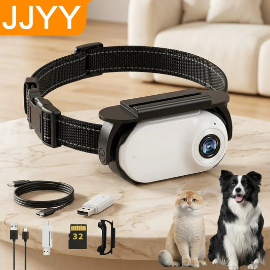 1080P HD Wireless Mini Pet Camera Collar for Dogs Cats Action Video Recorder Indoor Outdoor Pet Accessory shimendi Sécurité et Confort pour Chien chat| Shimendi