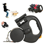 Double Ended Leash, Double Dog Leash for Two Dogs with Tangle-Free Swivel, Dog Leashs with LED Flashlight for Small & Large Dog - shimendi