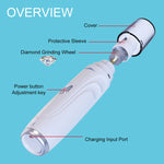 Dog Nail Grinder USB Rechargeable Electric Pet Paws Clipper & Trimmer Painless Paws Grooming Quiet 2-Speed Dog Nail File - shimendi