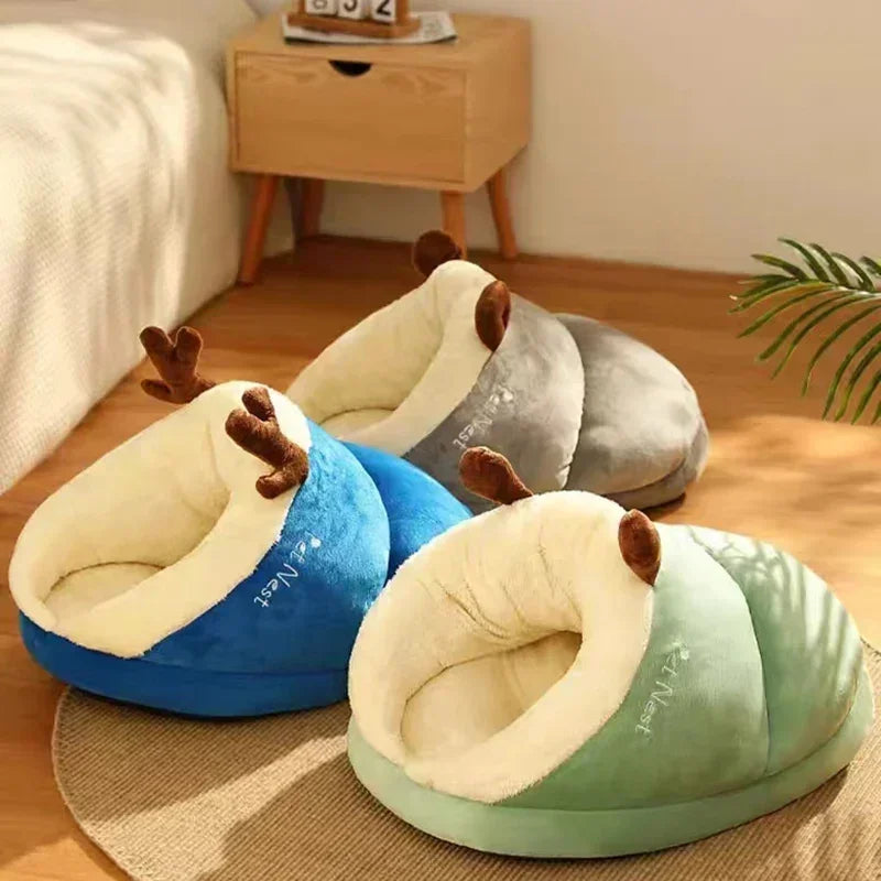 Soft Dog Bed Sofa Warm Plush Pet Kennel for Small Medium Dogs Cats Teddy Sleeping Nest Cozy Puppy Cave House Dog Accessories - shimendi
