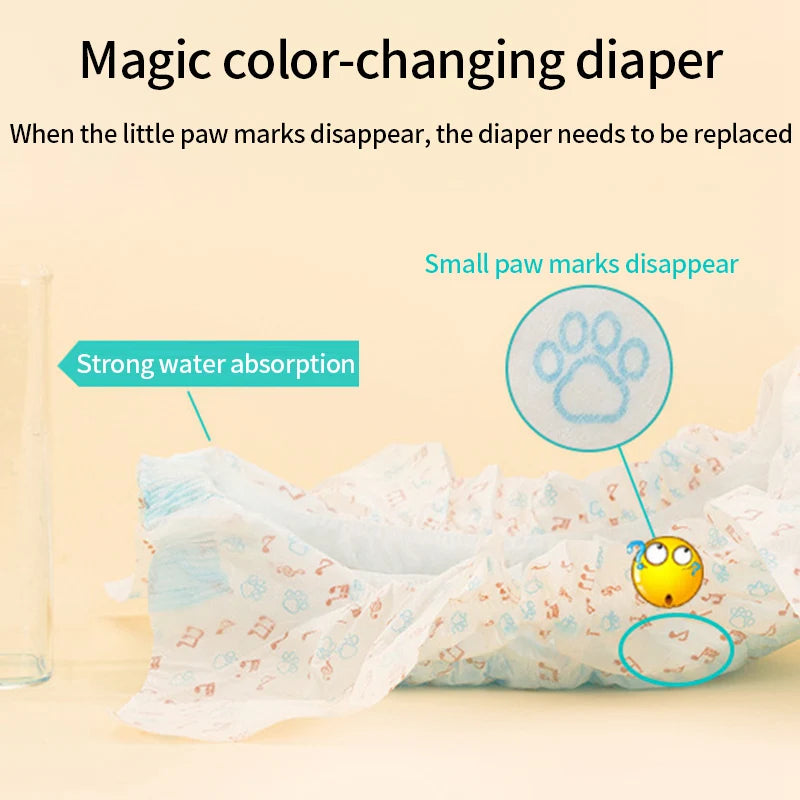 Super Absorption Dog Diapers Female Dog Physiological Pants Puppy Underwear Disposable Leakproof Nappies Dogs Sanitary Pants
