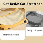 Wooden Cat Scratching Pads Multifuction Cats Sleeping Bed Detachable Wear-resistant Cat Scratch Board Kitten Grinding Cats Toys - shimendi