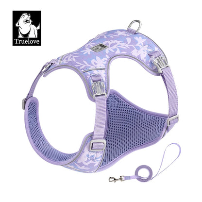 Truelove Pet Harness and Leash Set Ultra-Lightweight Breathable High Quality Nylon Mesh Reflective Night Training Dog TLH2918