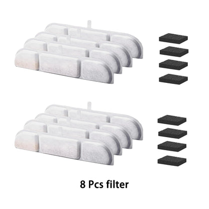 6/8/12/14/16PCS Activated Carbon Replacement Filters For Pet Automatic Drinking Fountain Battery Operated Cat Water Fountain