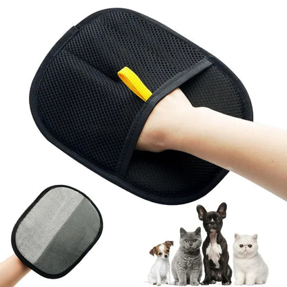 Double-Sided Pet Grooming Gloves Cat Hair Brush Kitten Cleaning Tool Dog Deshedding Brush Pet Removal Gloves Pet Supplies